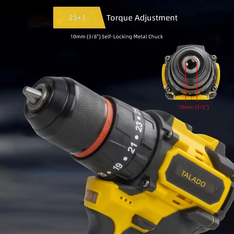 Factory Direct Custom Cordless Hand Drill 16.8V Brushless Lithium Battery Variable Speed Keyless Power Tool Set Electric Drill