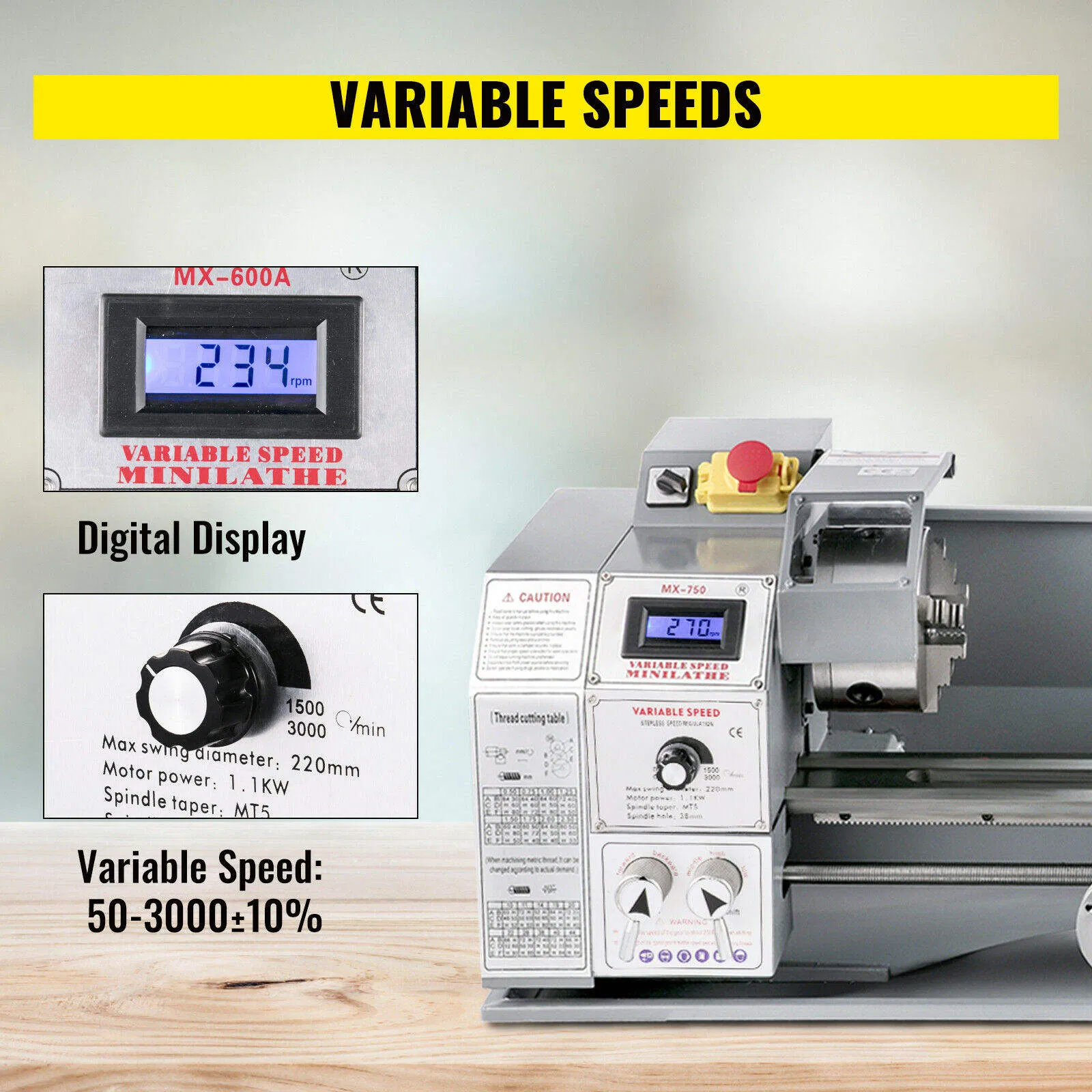 High-Speed 1100W Mini Metalworking Tool for DIY Projects