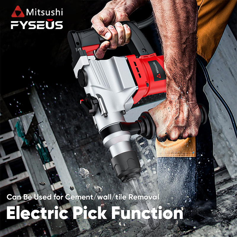 Fyseus 26mm Electric Power Drill Machine Rotary Hammer 1050w Demolition Hammer