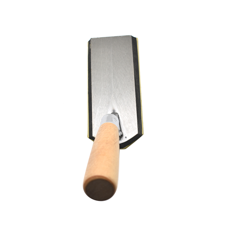 Wood Handle Square Trowel for Concrete Work & Fine-Polished Bricklaying Welding Type Tool for DIY Projects