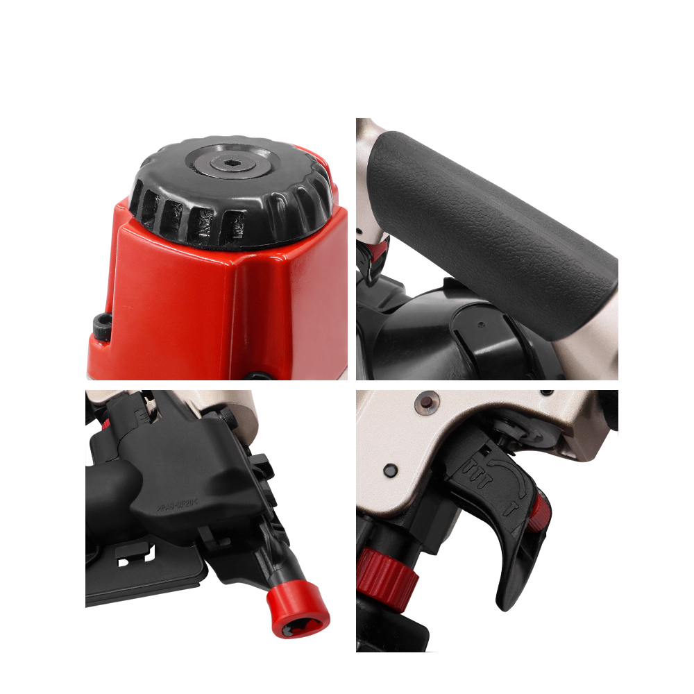 Industrial&amp;DIY CN45 Pneumatic Roofing Sheathing Coil Nailer Adjustable Firing Mode&amp;Depth Board Fastening Tools Air Coil Nail Gun