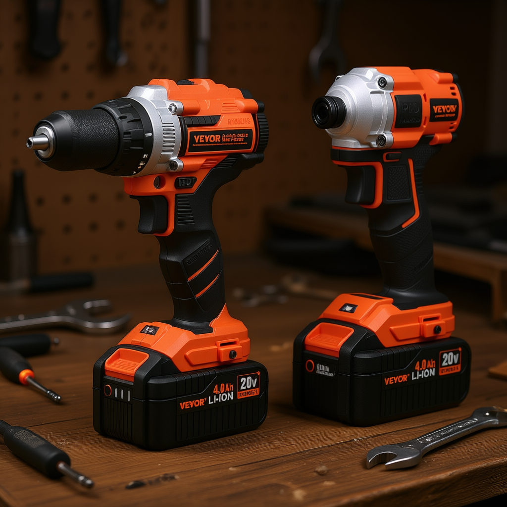 DB Cordless Drill Set 220-240V 4.0Ah Li-Ion Battery Variable Speed Brushless Motor Industrial Power Tool Woodworking Reversible