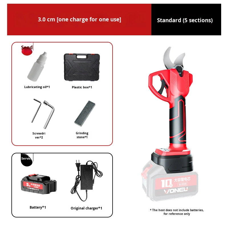 Portable Household Electric Scissors DIY Grade Power Tools with New Lithium Battery for Fruit Tree Gardening