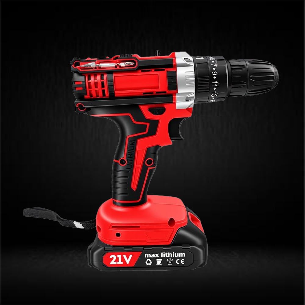 Portable Electric Cordless Drill Power Tool Set Hand-held Variable Speed Battery Operated Plastic Material OEM Customizable