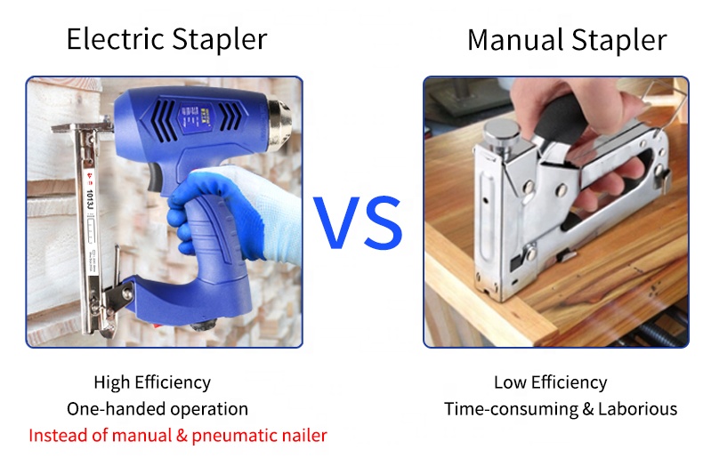 XINYI 1013J AC Electric Framing Nail Gun-DIY Woodworking Tool 210-240V 100pcs Capacity Aluminum Alloy Iron 3-Year Warranty