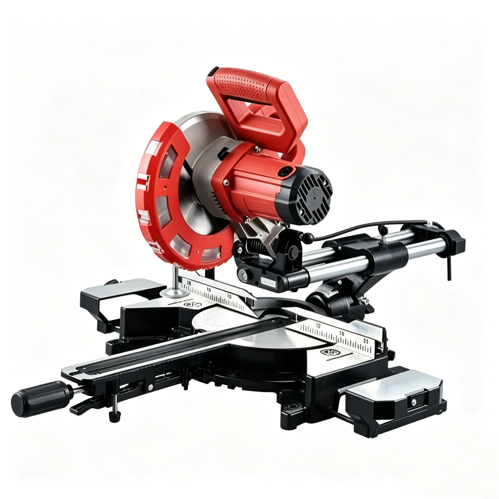 210mm 1700W Sliding Miter Saw with 45 Degree Bevel Cutting High Precision Electric Power Tool for Wood and Metal