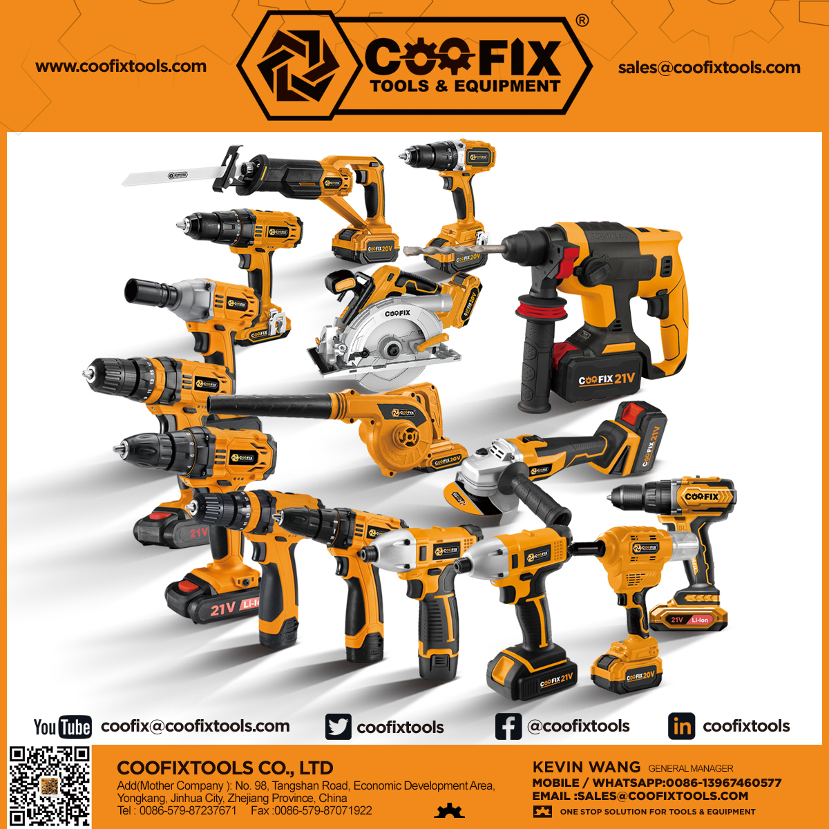 COOFIX Electrician Toolbox Auto Repair Tool Cordless Tool Kits Power Tool Combo Kits