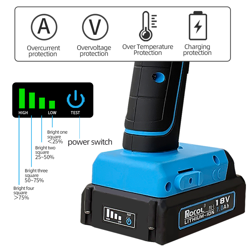 RL-520 Handheld Cordless Rivet Tool | 18V Lithium Battery Riveter | Tools Set Box Electrical For 2.4-6.4mm Metal Fastening