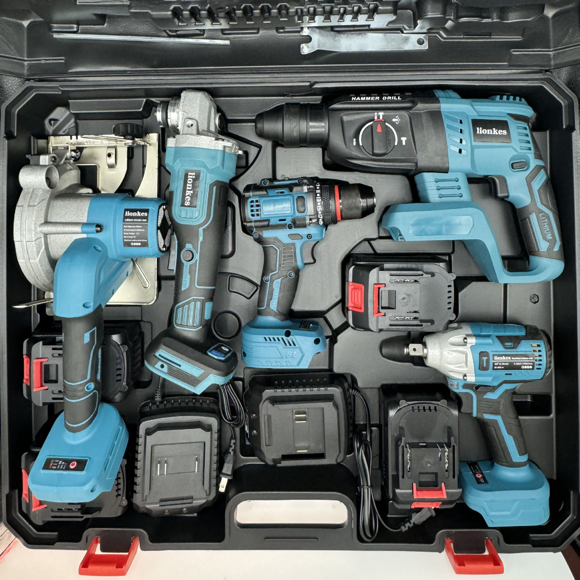 High Quality Cordless Combo Power 5-in-1 Kit 20V/21V Lithium Battery Electric Wrench OEM Home Industrial Use 3 Year Warranty