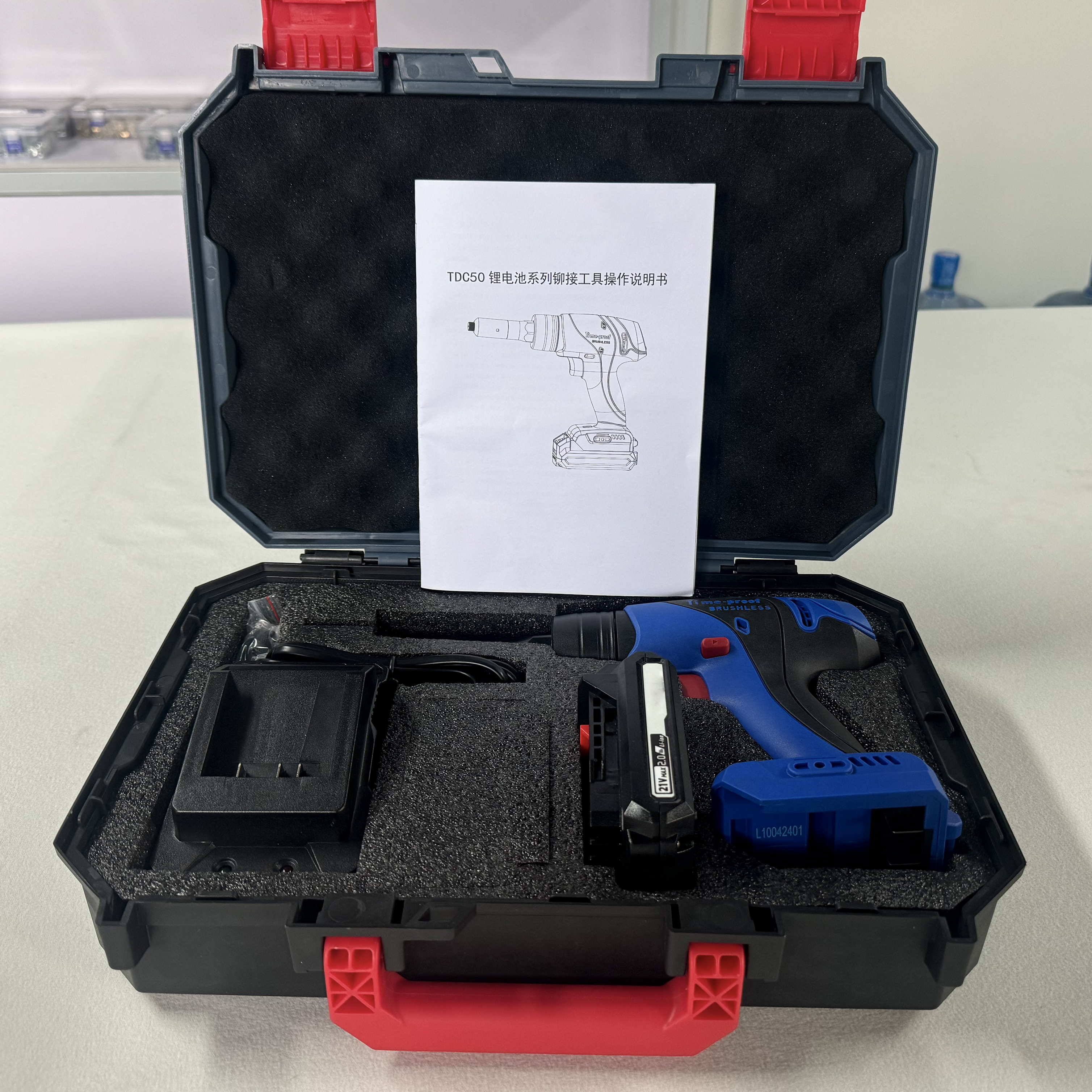 OEM Industrial Cordless Blind Rivet Gun 21V Brushless Battery Riveter Lightweight Electric Power Tool