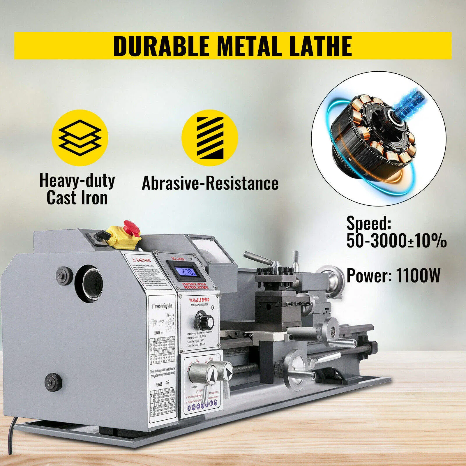 High-Speed 1100W Mini Metalworking Tool for DIY Projects