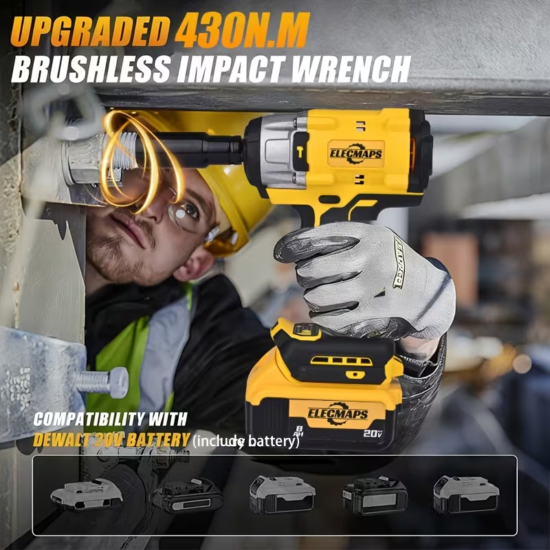 OEM Brushless Impact Wrench Driver Combo Kit 20V 2-Tool Set Battery Charger Aluminium Tool Bag for Wholesale