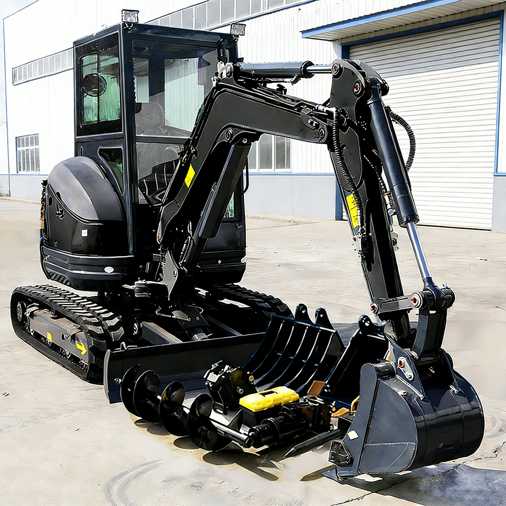 FREE SHIPPING 3.5 Ton Mini Excavator CE EPA EURO 5 Crawler Kubota Engine 1Ton 2Ton Digger Small Bagger Farm Excavators Machine