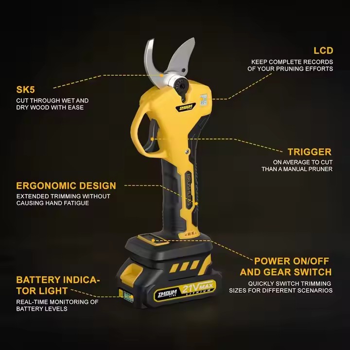 Cordless Pruner Brushless Trimmer Power Tool Pruning Set Professional Wood Scissors Gardening Electric Pruning
