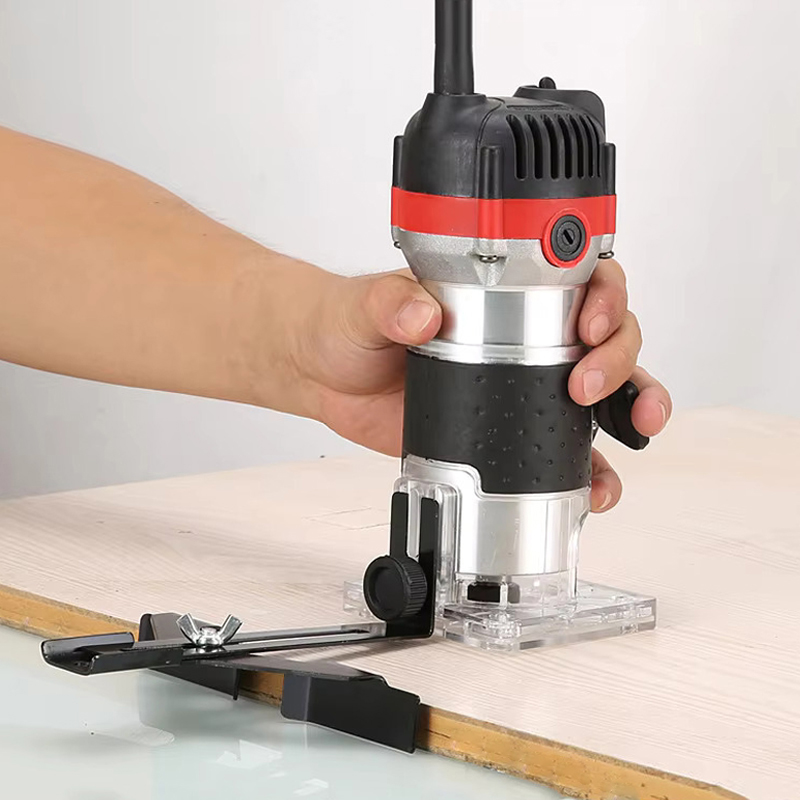 Portable Power Palm 2-In-1 Trimming Machine Cutter 800W Woodworking Electric Hand Router Tool 30000RPM Wood Edge Trimmer