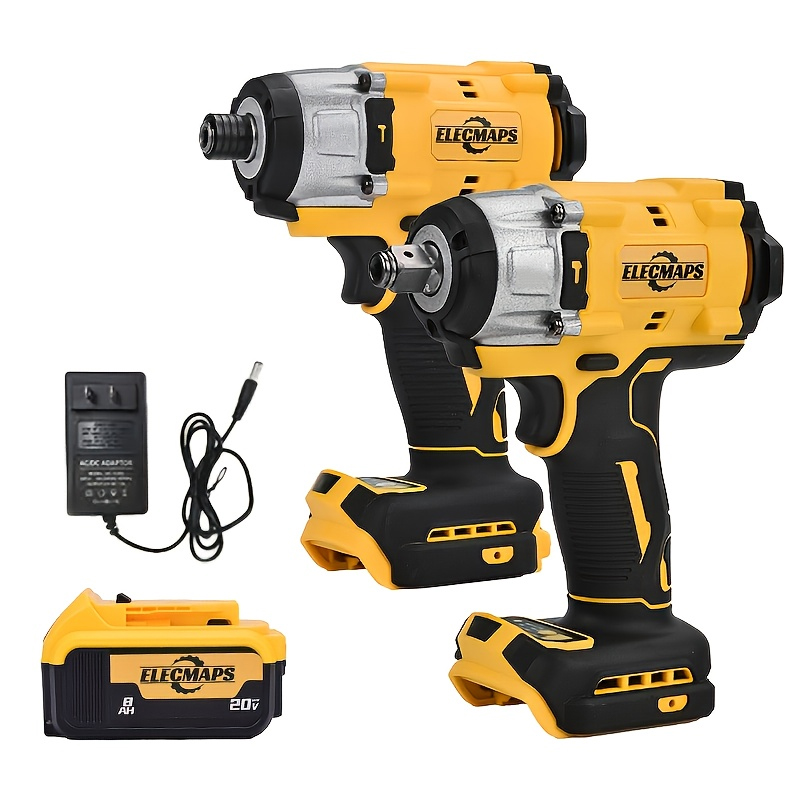 OEM Brushless Impact Wrench Driver Combo Kit 20V 2-Tool Set Battery Charger Aluminium Tool Bag for Wholesale