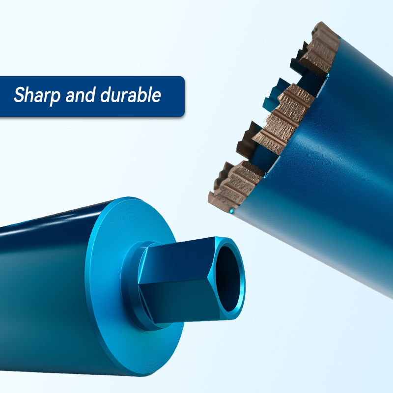 20mm-200mm Laser Welded Carbon Steel Wet Core Drill Bit Diamond Hole Saw For Reinforced Concrete