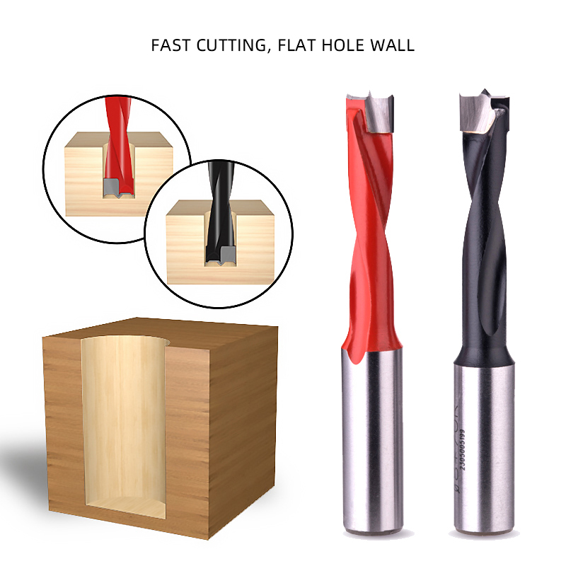 CNC Wood Drilling Tool Wholesale 10mm Shank Tungsten Carbide High-quality High-efficiency Inch Brad Point Drill Bit for