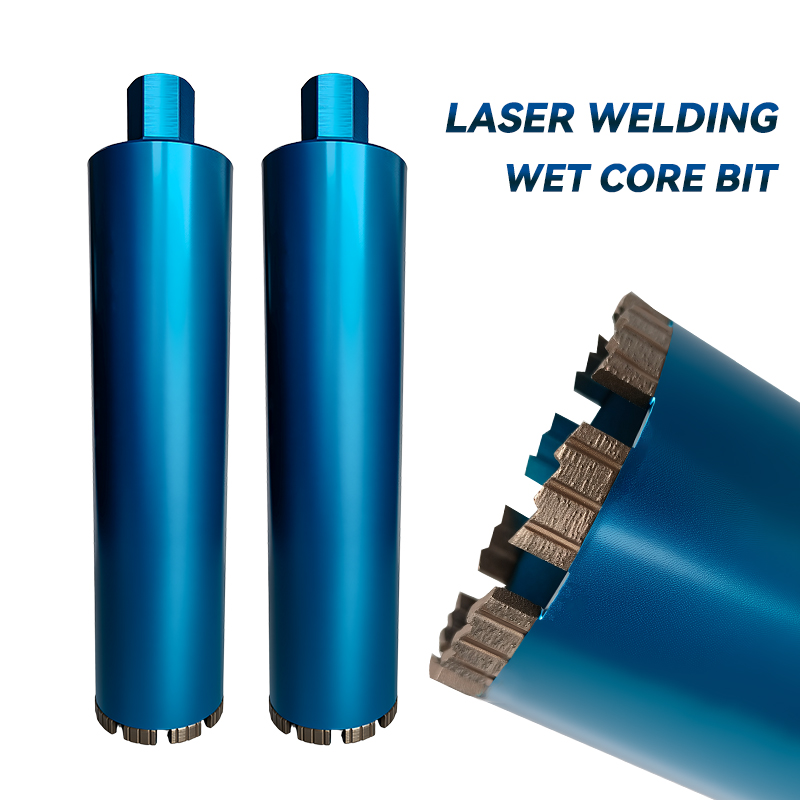 20mm-200mm Laser Welded Carbon Steel Wet Core Drill Bit Diamond Hole Saw For Reinforced Concrete