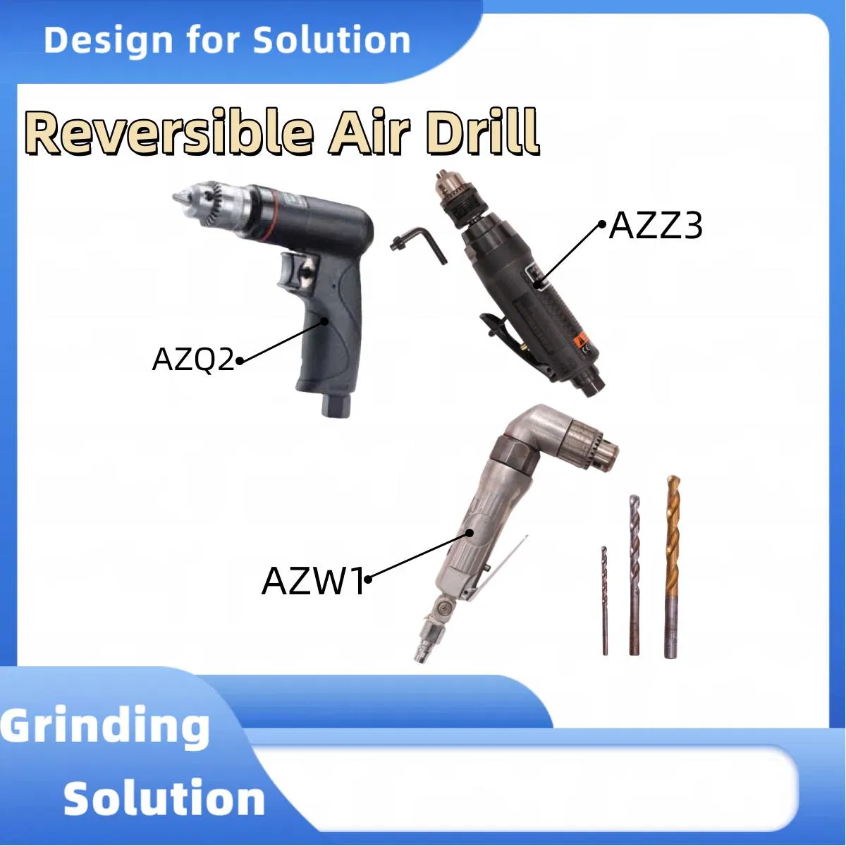 High Speed 2400rpm Pneumatic Air Power Drill Tool