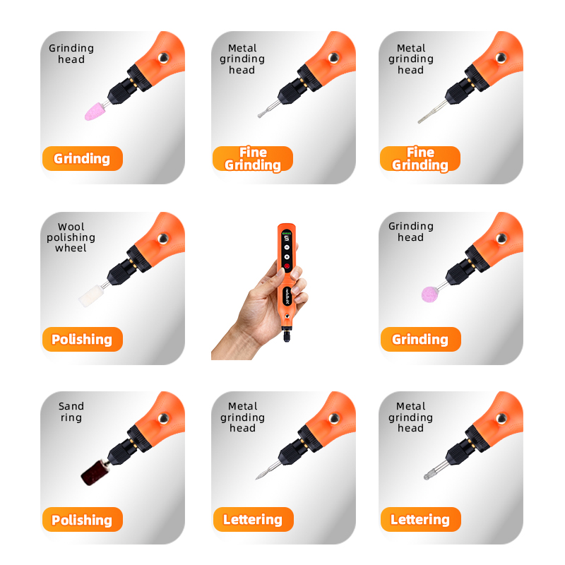 3.7V 2000mAh 5 Variable Speed Rotary Tool Cordless Rotary Tool Set With 42pcs Accessories Kit
