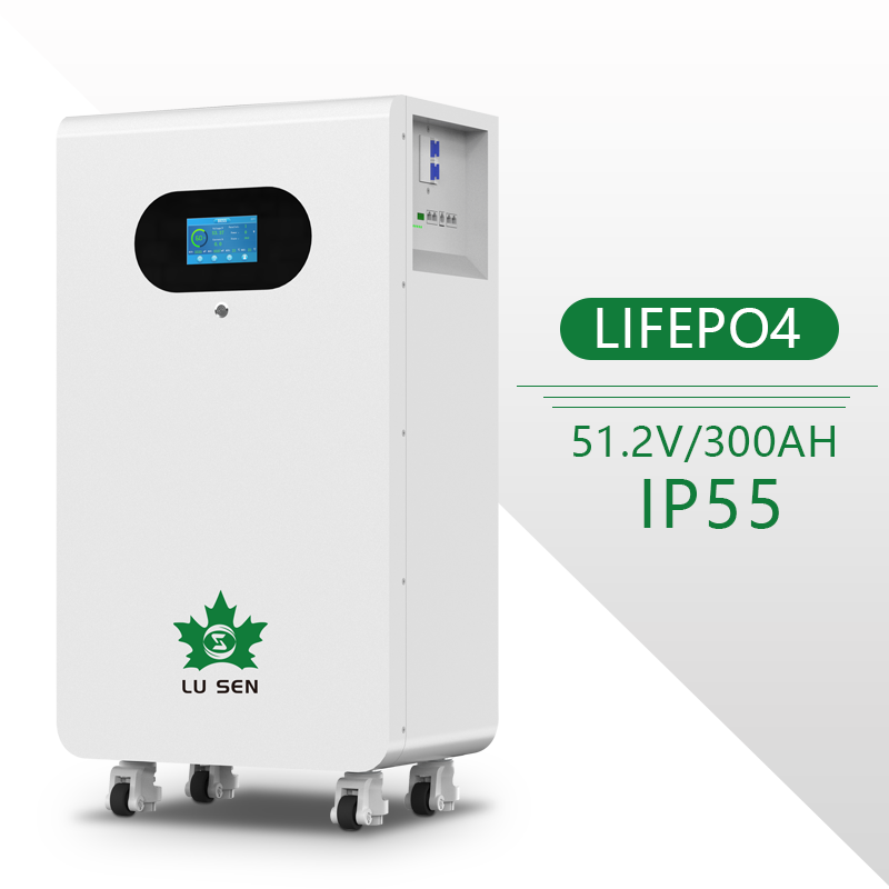 Solar Power 16KWh 15kWh Lithium Battery 51.2V 314Ah 300Ah Hybrid Grid IP65 Grade A Home Solar System Battery Storage Station