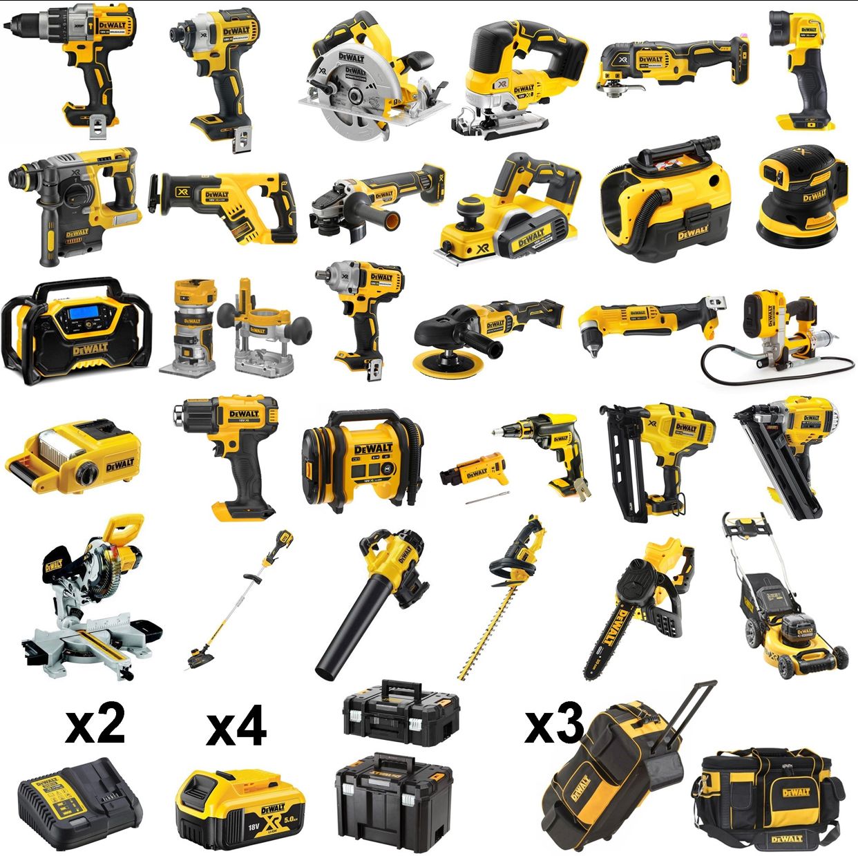 Ready to Ship 100% New Dewalts DCZ2096P2X2-XE 18V/54V 9.0Ah/5.0Ah FlexVolt XR Li-Ion Cordless 20pc Combo Kit Including Brushless