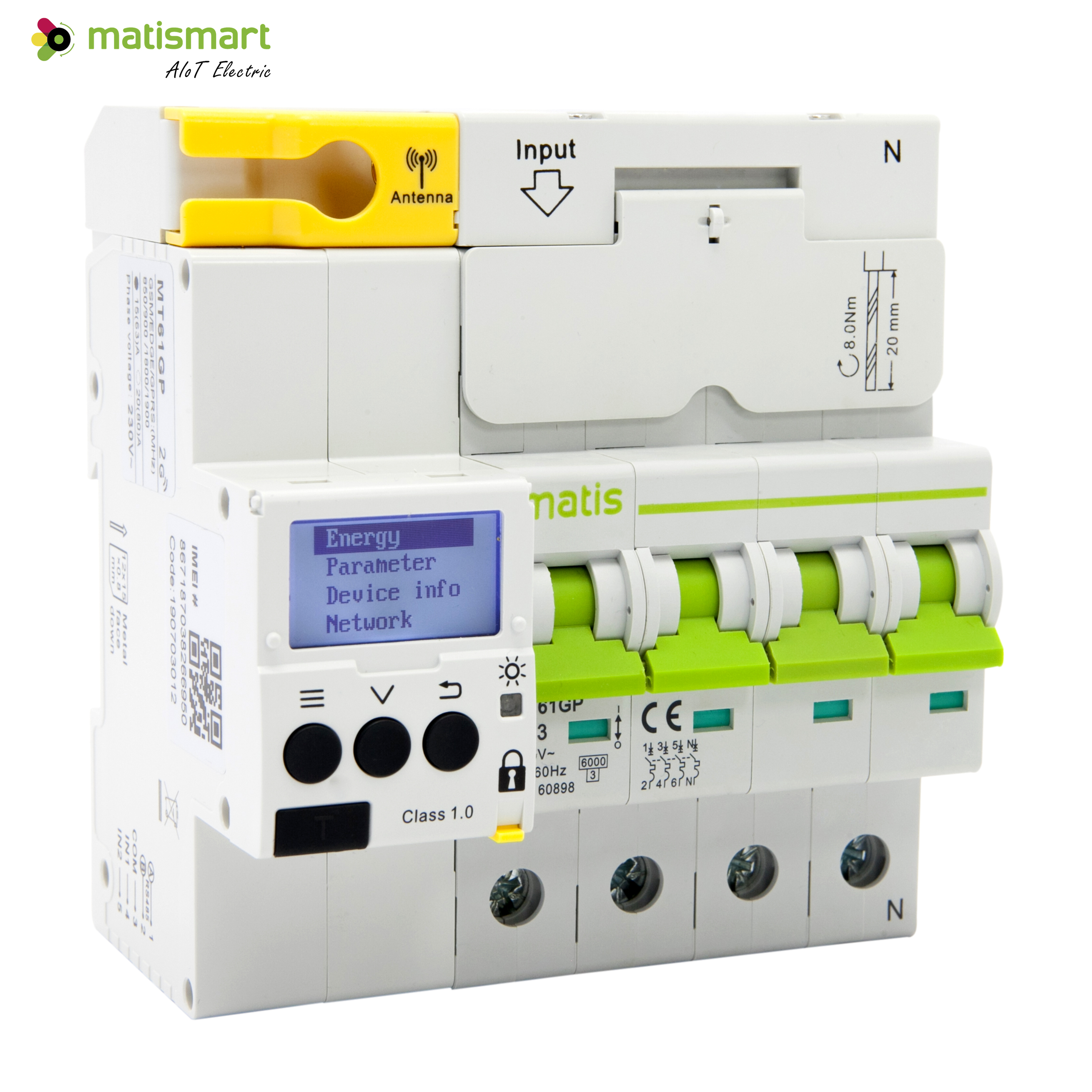 MT61GP Preventive Maintenance 3 Phases Energy Meter Wifi Smart Power Meter Wifi Smart Circuit Breaker for Remote Unattended Site