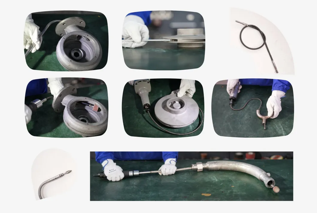 Air Power Grinder Long Spindle Grinding Tool Cross Shaped Abrasive Pipe Grinding