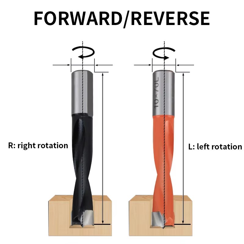 Hot Selling Wholesale Tungsten Carbide Tipped 4 Flutes Black Oxide Finish Through Boring Bits Drill Bit Set for Wood Drilling