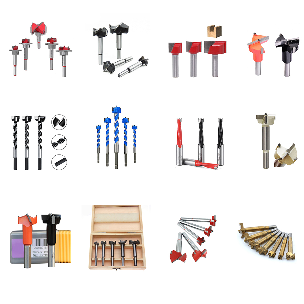 GOLDMOON Positioning Woodworking Hole Opener 35 Mm Forstner Drill Bits Set Carbide Adjustable Hinge Boring Bits