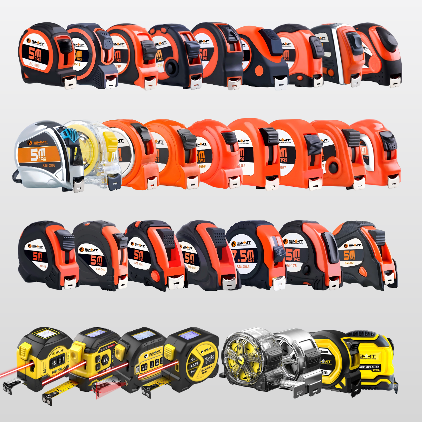 SMMT Factory Wholesale PRofessional GradeTape Measure Contractor Tool Steel Tape Measure 3m 5m 7.5m 10m