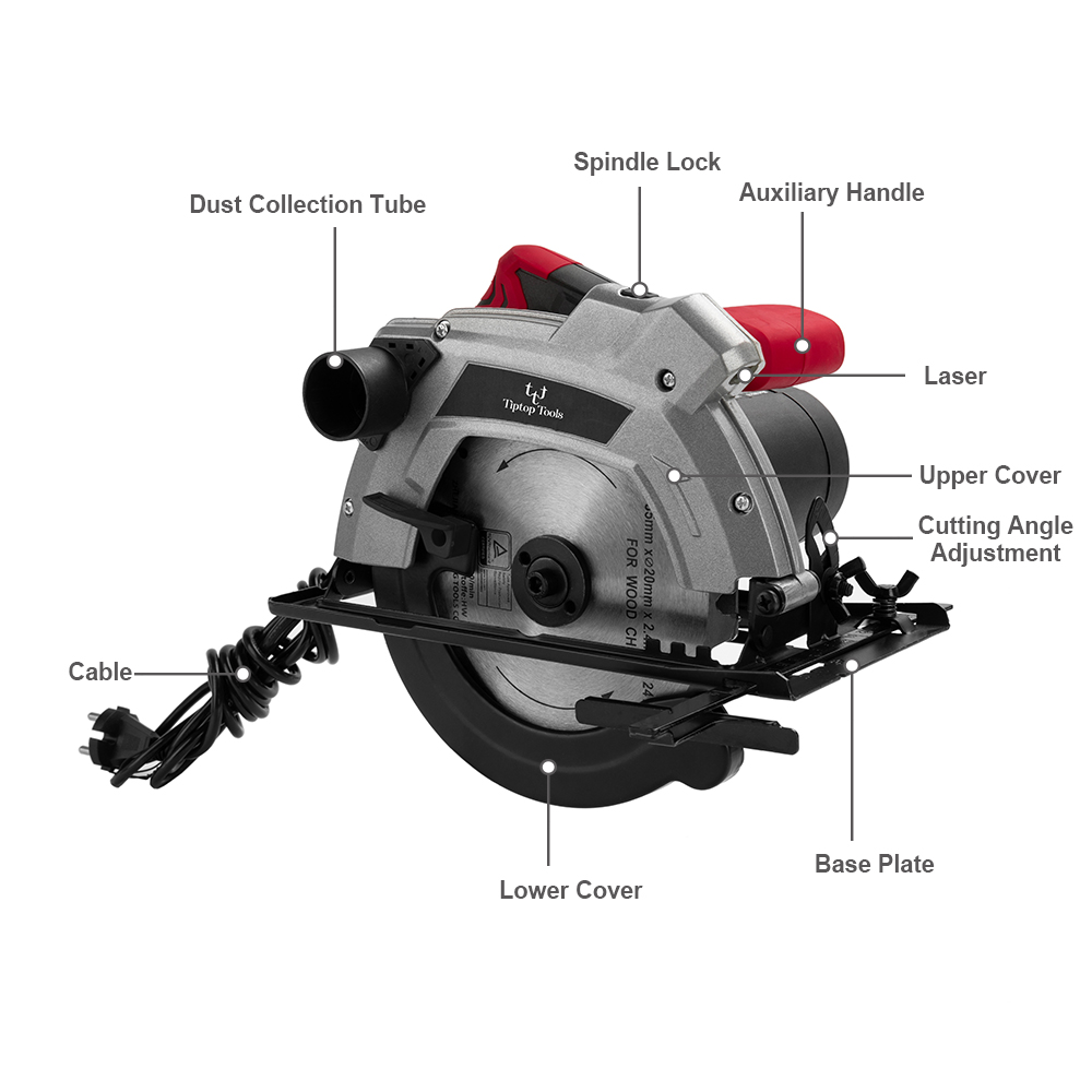 Wired Circular Saw Corded Electric Circular Saw for Woodworking China Hot Sale 110 220 Volt Portable 1400w 7 Inch DIY Null 1500W