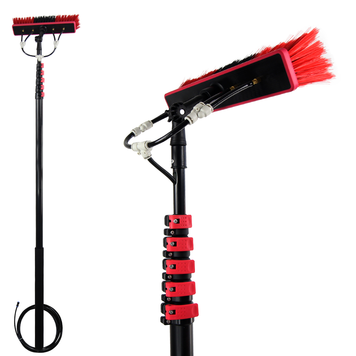 Multifunctional High Pressure Machine Telescopic Pole Water Fed Pole Brush Solar Panel Cleaning Tool Kit