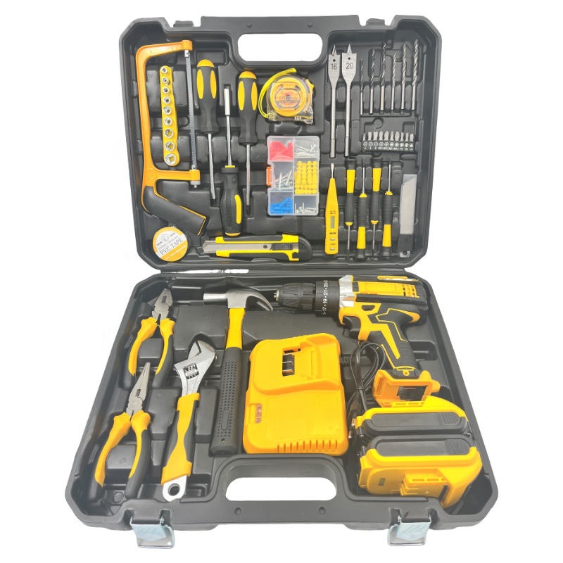 New Arrival Multifunctional Cordless Power Drill Combo Kit Household Tool &amp; Craftsman Mechanic Woodworking Set Battery Source CE