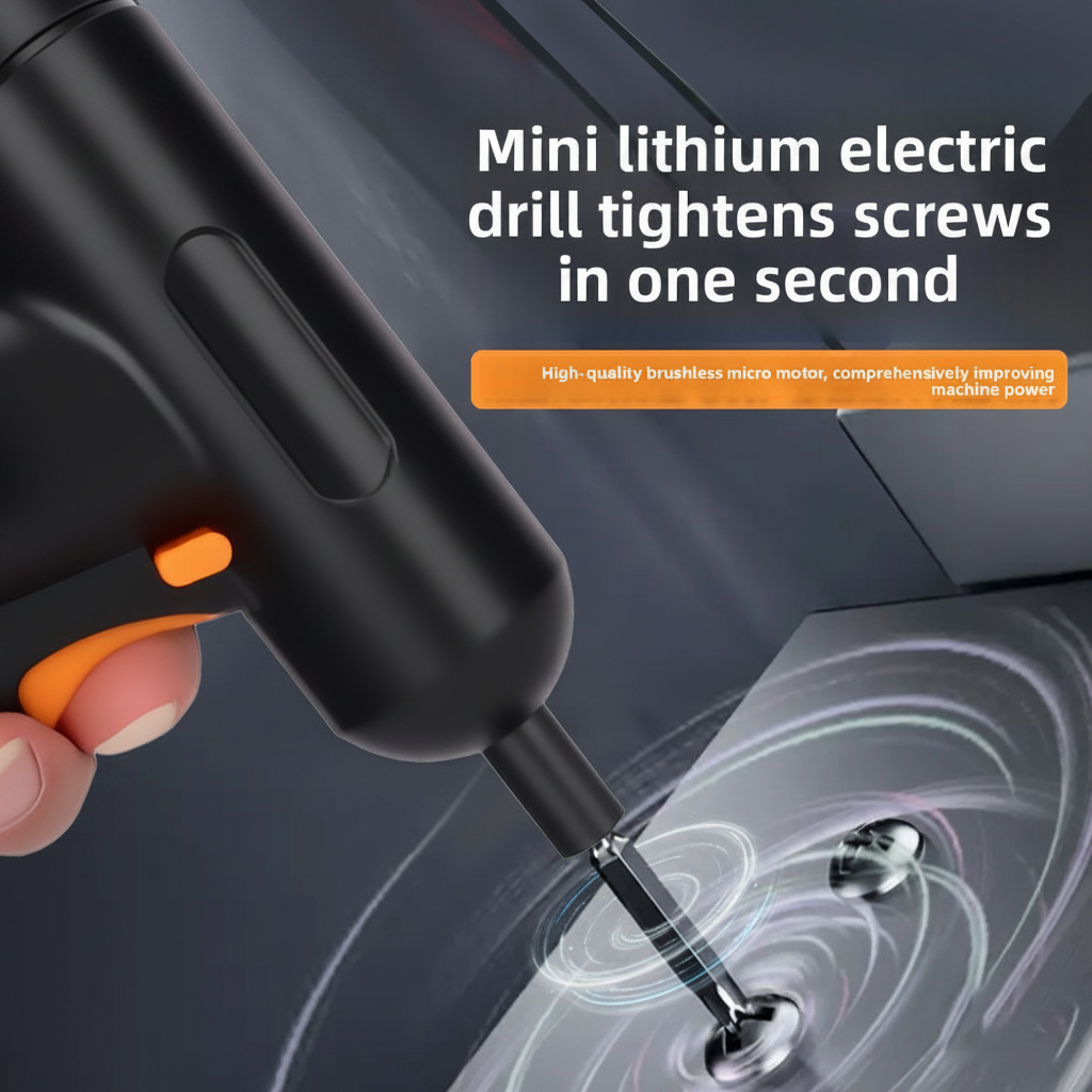 Multifunctional Lithium Rechargeable Pistol Drill Electric Screwdriver Set Handhold Power Electric Drill Set
