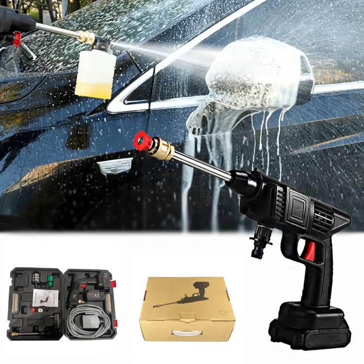 Wholesale Cheapest Price Mini Wireless 12V 24 V 48V Volt Cordless Portable Wash Gun High Pressure Car Washer