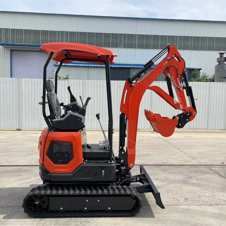 Free Shipping Mini Excavator 1.8 Ton Agriculture Farm Mini Digger Machine Rubber Crawler Garden Digging Mini Digger Excavator