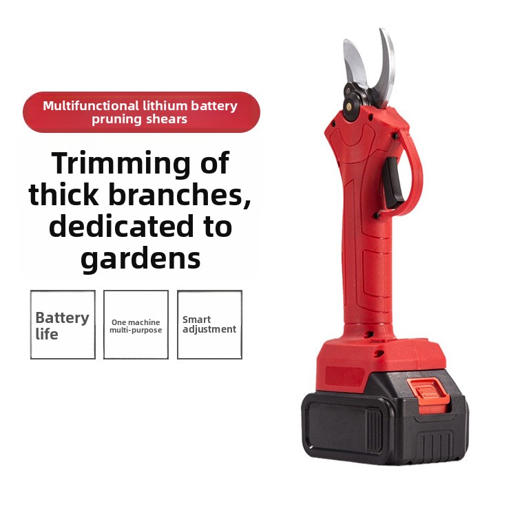 Cordless Electric Pruning Shears Lithium Battery Powered Tree Branch Cutter for Garden Trimming