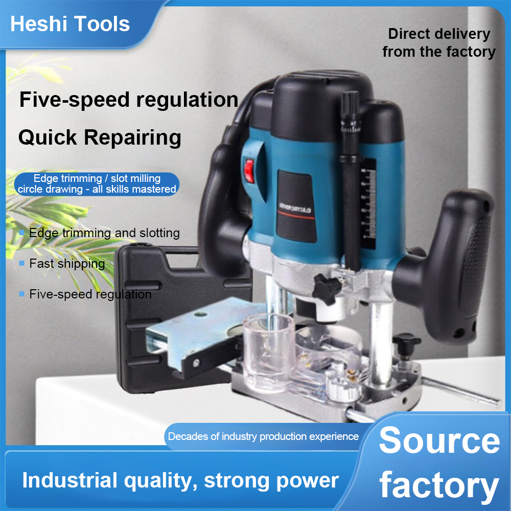 Industrial Grade Electric &amp; Battery-Powered Woodworking Router with Brushless Motor Variable Speed Engraving Machine