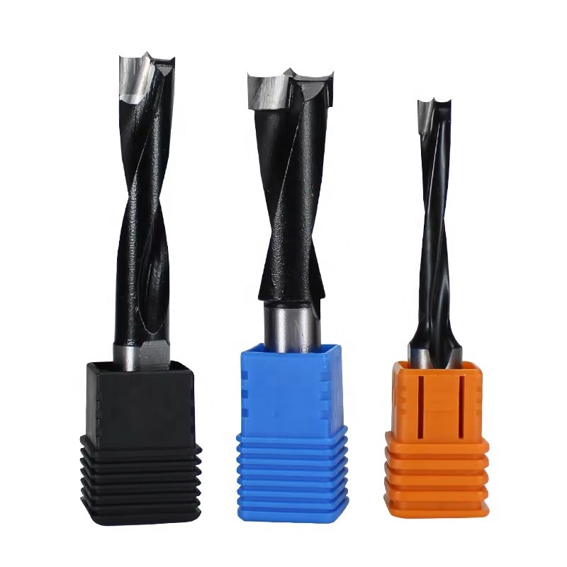 Hot Selling Wholesale Tungsten Carbide Tipped 4 Flutes Black Oxide Finish Through Boring Bits Drill Bit Set for Wood Drilling