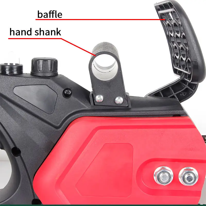 Portable 12-Inch Electric Chain Saw Wood Cutting DIY Industrial Grade Cordless Tool 21V Lithium Battery Brushless Motor High
