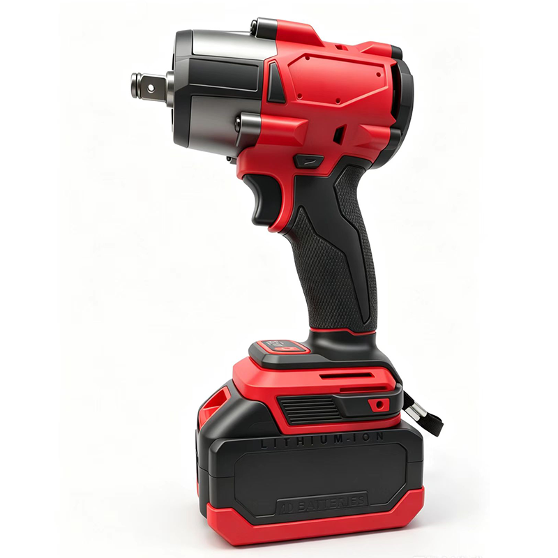 Two Piece Set Of Lithium Battery Powered Tools, Brushless Electric Wrench With Impact Drill, Household Electric Tool Set
