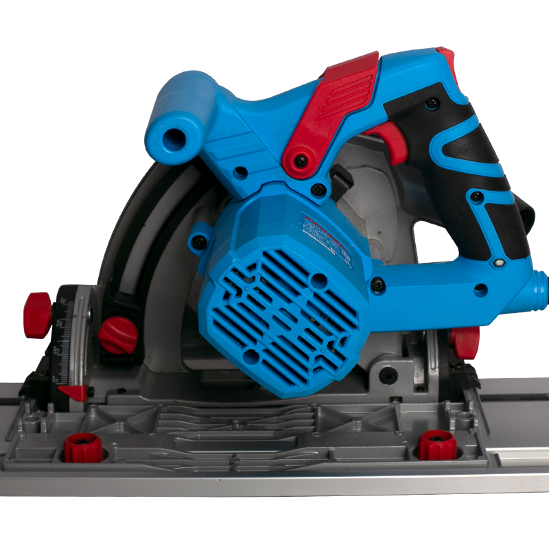FIXTEC Power Tools 165mm Electric Plunge Cut Circular Track Saw with Guide Rail