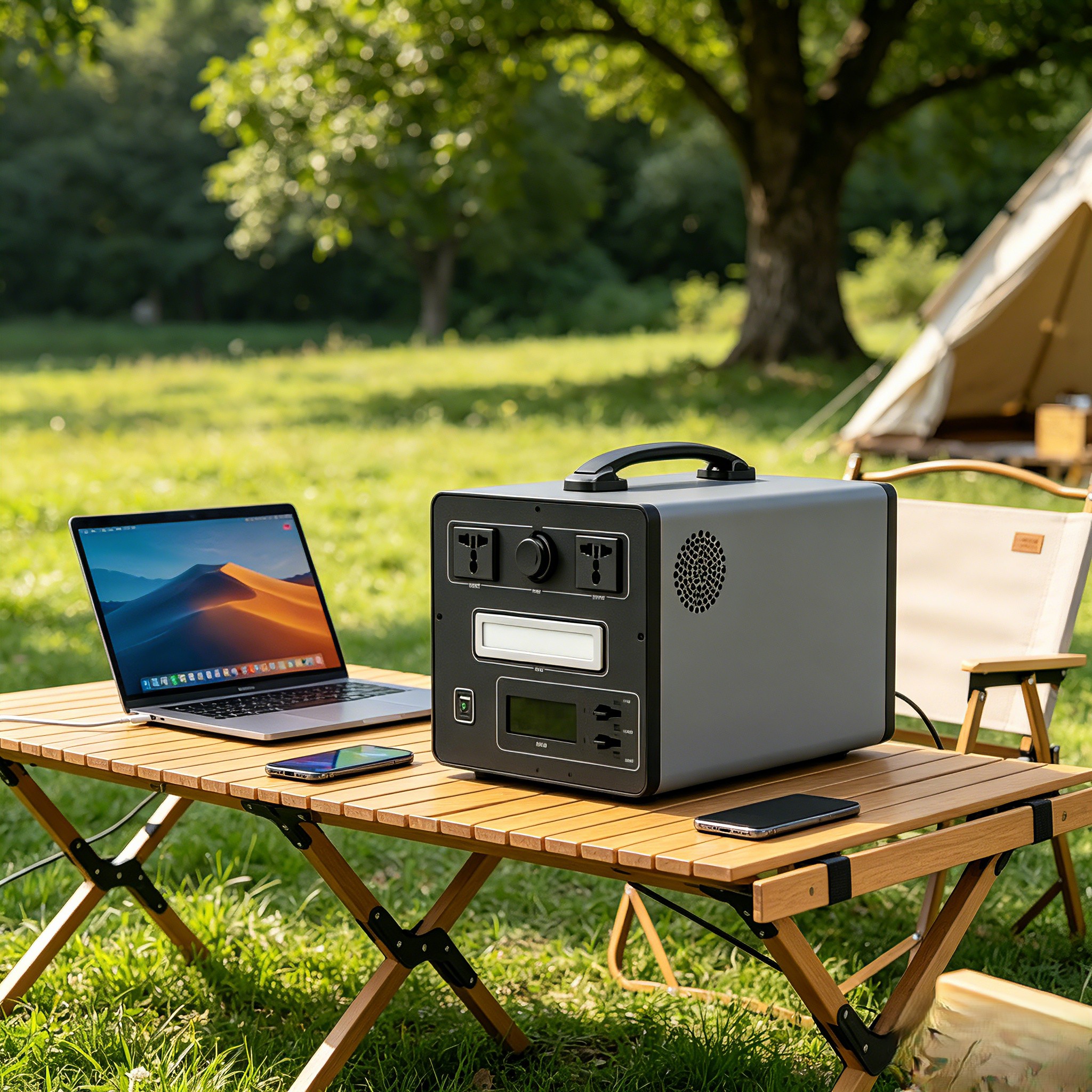 2000W 1500WH Outdoor Mobile Power Supply, Outdoor Portable Integrated Power Station, for Camping and Home Emergencies