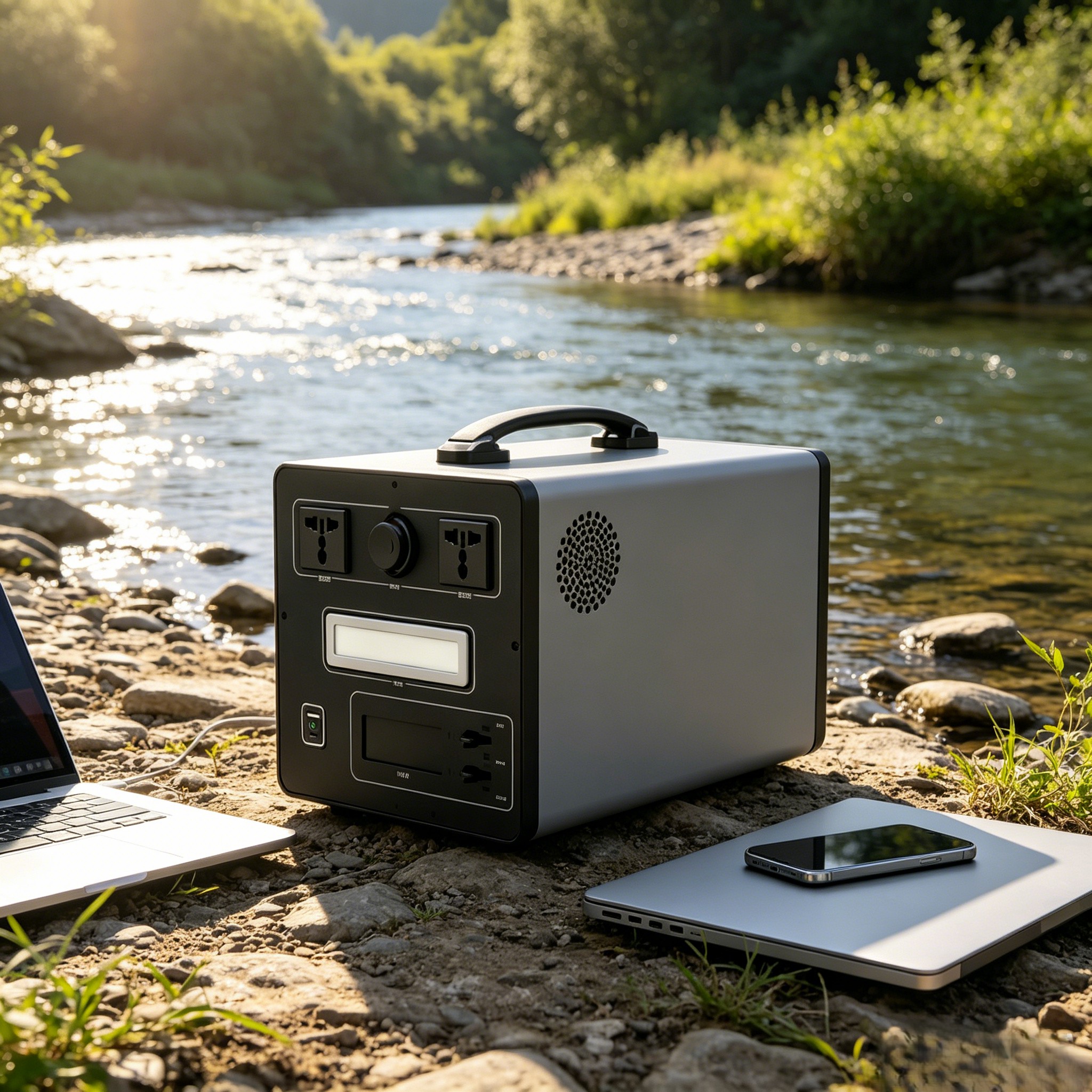 2000W 1500WH Outdoor Mobile Power Supply, Outdoor Portable Integrated Power Station, for Camping and Home Emergencies