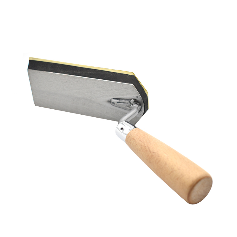 Wood Handle Square Trowel for Concrete Work & Fine-Polished Bricklaying Welding Type Tool for DIY Projects