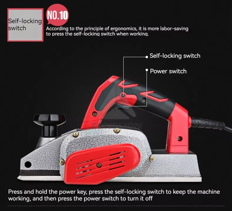 High Performance Professional Power Tools Portable Mini Wood Household Wood Planing Electric Hand Planer for Woodworking