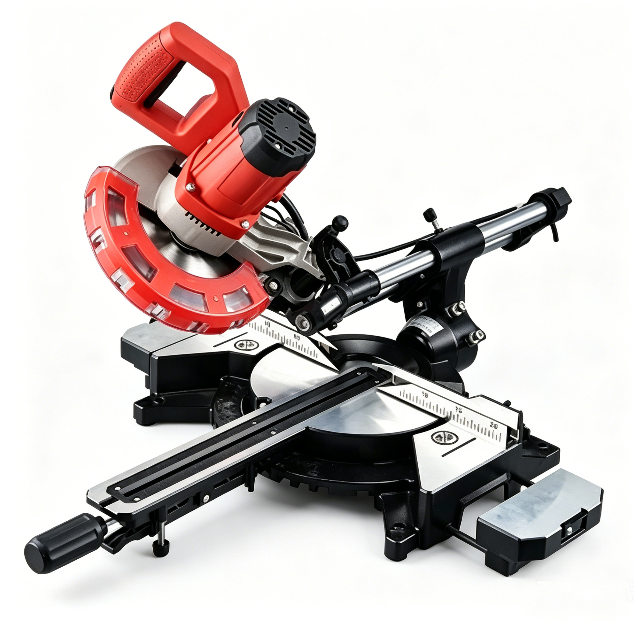 210mm 1700W Sliding Miter Saw with 45 Degree Bevel Cutting High Precision Electric Power Tool for Wood and Metal