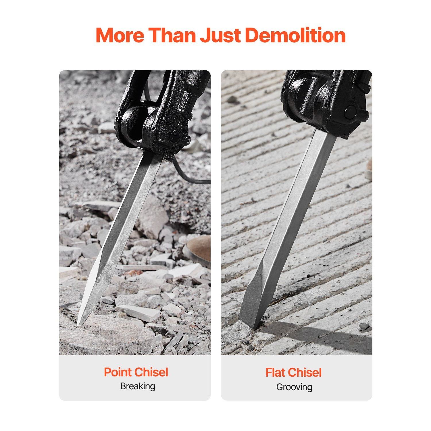 Electric Hammer Demolition Jack Concrete Breaker 2100W SDS Max Aluminum Alloy Pistol Grip Professional Power Tool for Concrete